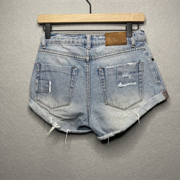 Billabong Womens Distressed Denim Shorts Size 25 - Picture 4 of 5